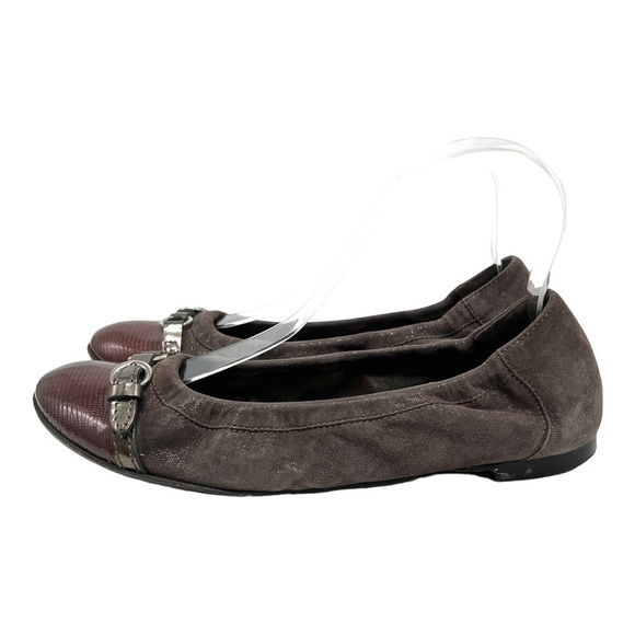 AGL Attilio Giusti Leombruni Brown Leather Cap Toe Flats Women’s 38 - Picture 6 of 13